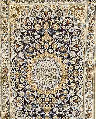NAIN, PERSIEN, 198 X 118CM, EHZ 3 FLOR WOLLE MIT SEIDE, CA.10 JAHRE