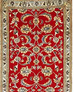NAIN, PERSIEN, 288 X 74CM, FLOR WOLLE MIT SEIDE