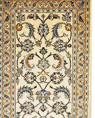NAIN, PERSIEN, 300 X 71CM, FLOR WOLLE MIT SEIDE