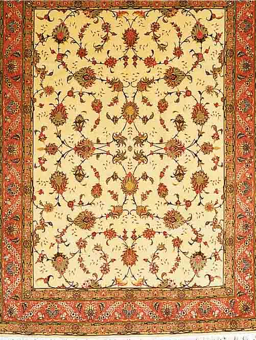 TäBRIZ FEIN, PERSIEN, 254 X 198CM, KORKWOLLE MIT SEIDE, CA.550.000 KN/QM