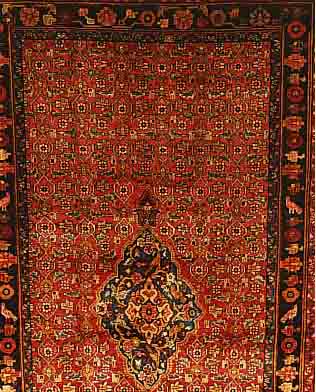BIDJAR, PERSIEN, 289 X 156CM, FLOR WOLLE