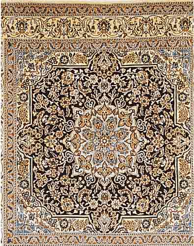 NAIN, PERSIEN, 197 X 190CM, FLOR WOLLE MIT SEIDE