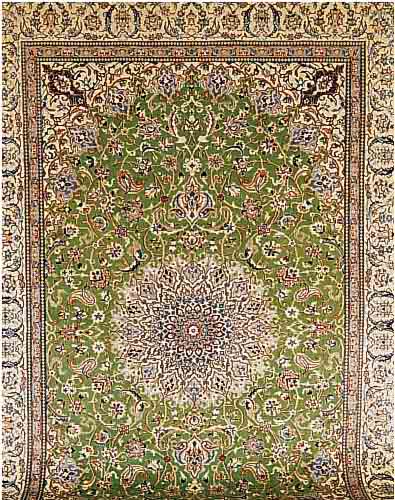 NAIN, PERSIEN, 358 X 244CM, FLOR WOLLE MIT SEIDE