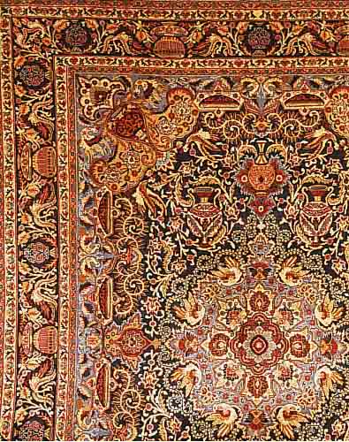 KASHMAR, PERSIEN, 404 X 301CM, FLOR WOLLE