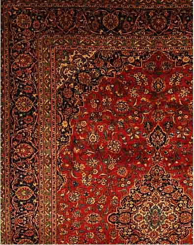 KESCHAN, PERSIEN, 428 X 306CM, FLOR WOLLE