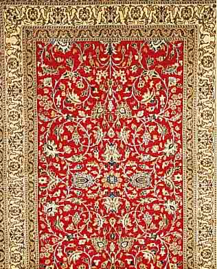 NAIN, PERSIEN, 245 X 161CM, FLOR WOLLE MIT SEIDE