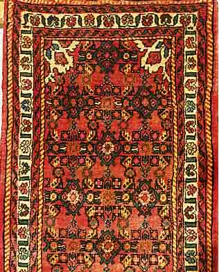 HOSSEINABAD, PERSIEN, 195 X 76CM, FLOR WOLLE