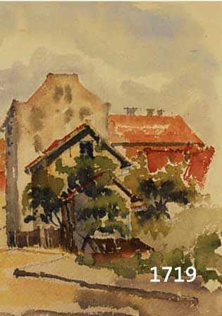 HECKENDORF, FRANZ, 1888 BERLIN-1962 MüNCHEN, BURG IN KEMPTEN, MEHRFARBIGES AQUARELL, RE. U. MONOGR., AUF DEM UNTERBLATT BEZEICHNET UND DAT. 53, ...