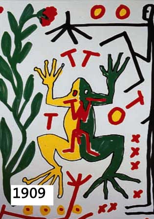 PENCK, A.R., GEB. 1939, FARBOFFSET, RE. U. HANDSIGNIERT, CA. 57 X 40 CM, PP, U.GL., R.