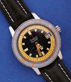 ZODIAC HERRENARMBANDUHR SEAWOLF AUTOMATIK, EDELST., DATUMSCHNELLKORREKTUR, LÜNETTE BEIDS. RAST. DREHB., 17 ST., KAL. 72B, RINGUNR., FLACHSPIR., ...