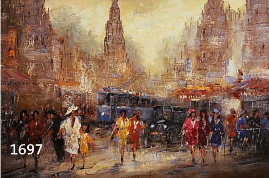 BRAUER, PETER, MITTE 20. JH., STADTANSICHT, ÖL/LWD., SIGNIERT, 60 X 70 CM, R.