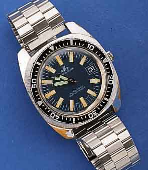 MEISTER ANKER/GUB HERRENARMBANDUHR AUTOMATIK, DEUTSCHLAND UM 1980, METALL VERCHR., BER., EDELST.-BODEN GESCHR., EDELST.-BAND, EHEM. DDR FÜR ...