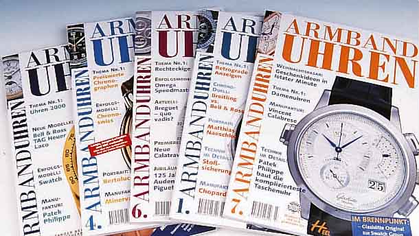 GROßES GROßES KONVOLUT AN UHRENFACHZEITSCHRIFTEN, BESTEHEND AUS DEN ERSTEN 14 AUSGABEN "ARMBAND- UHREN INTERNATIONAL", AUSGABEN 1/93 ...