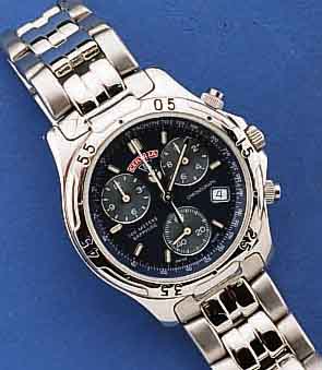 CERTINA ARMBANDCHRONOGRAPH, SCHWEIZ UM 1997, EDELST. INCL. EDELST.-BAND M. SICHERHEITS- FALTSCHL., TEILW. SAT., TEILW. POL., HIGH- TECH-QUARTZW. M. ...