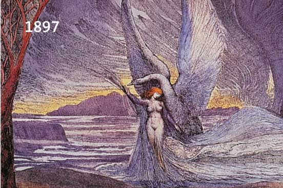 FUCHS, ERNST, PROF., GEB. 1930 WIEN, ZWEI FARBOFFSETS: LEDA, VON 1983, HAND- SIGNIERT, CA. 38 X 47 CM; DIANAH, CA. 59 X 41,5 CM