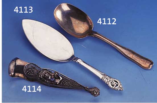 VORLEGELÖFFEL, GEORG JENSEN, DÄNEMARK CA. 30ER JAHRE, SIGNIERT, L. CA. 20 CM, SAMMELW., 925ER SILBER