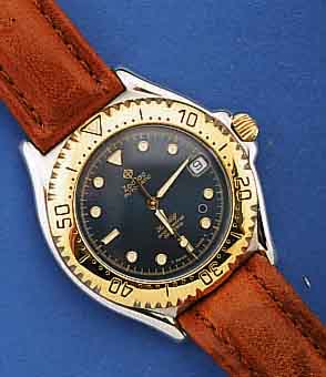 ZODIAC HERRENARMBANDUHR, EDELST., AUTOMATIK, MODELL SEAWOLF, LÜNETTE HARTVERG., EINS. RAST. DREHB., DATUM, BODEN U. KRONE GESCHR., BEI FERTIGST. ...