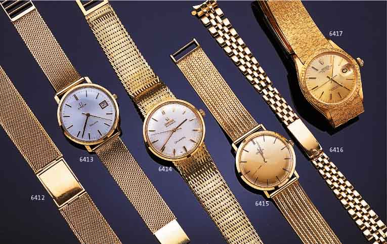 GOLDGOLDARMBAND FÜR HERRENARMBANDUHREN, GG 750/ 000, GEFLOCHTEN, STEGBR. 18 MM, L. VON STEG ZU STEG CA. 16,2 CM, TOTALGEW. CA. 50 G, L. NUTZ- SP., ...