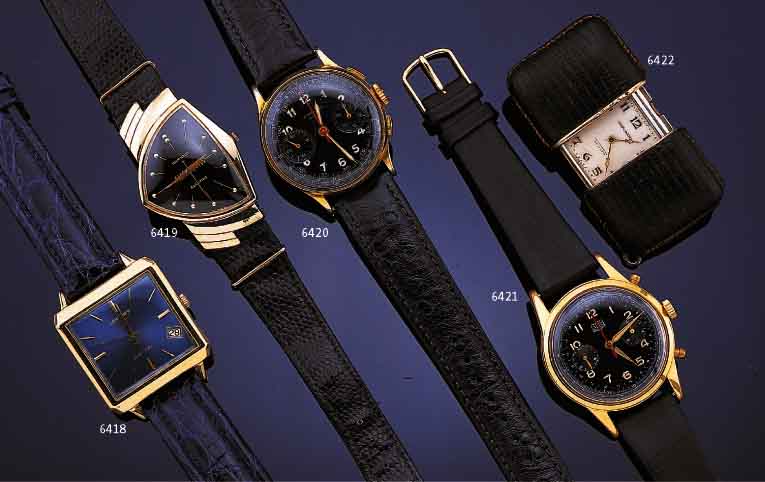 GLASHÜTTE ARMGLASHÜTTE ARMBANDCHRONOGRAPH, DEUTSCHLAND UM 1958, METALL, GG-AUFL. BER., EDELST.-BODEN GESCHR., AUßER LEDERB. ORIG.-ZUST., ...