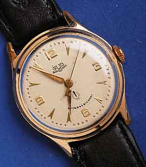 KONVOLKONVOLUT: 2 GUB HERRENARMBANDUHREN, DEUTSCH- LAND IN DER ZEIT VON CA. 1955-1960, BEIDE GÜTEUHREN, BEIDE METALL VERG., EDELST.-BÖDEN ...