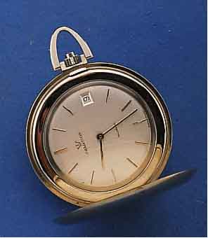 TRADITION FRACK/SAVONETTETASCHENUHR, SCHWEIZ UM 1965, WG 750/000 SAT., DATUM, 17 ST., INCA- BL., D. CA. 41 MM, BEI SCHÄTZUNG UNGEÖFFN., LT. ...