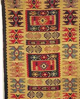 KEKELIM, ANATOLIEN, 132 X 75CM, EHZ 3 WOLLE AUF WOLLE, CA.70 JAHRE