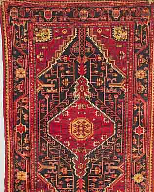 NANAHAWAND, PERSIEN, 225 X 135CM, EHZ 2 FLOR WOLLE, CA.30 JAHRE