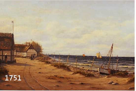 NEUMANN, JOHANN, DÄNISCHER KÜNSTLER, KÜSTENLANDSCHAFT, ÖL/LWD., RECHTS UNTEN SIGNIERT, 45 X 65 CM, R.