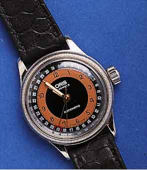 ORIS ARORIS ARMBANDUHR AUTOMATIK, METALL VERCHR., BEIDS. VERGL., BODEN GESCHR., GR. ORIS-KRONE, SCHWEIZ UM 1991, LEDERB., ORIG.-ETUI, GARAN- ...