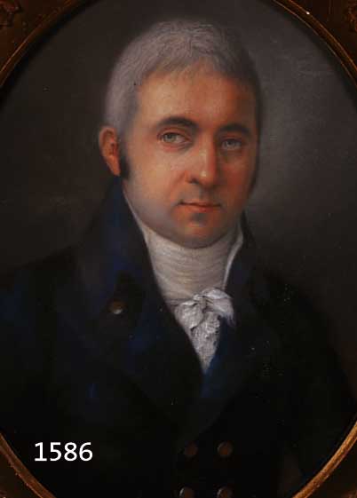 UNBUNBEKANNTER MALER, UM 1830, PORTRÄT EINES HERREN, PASTELL, PRUNKRAHMEN, CA. 40 X 47 CM, R.