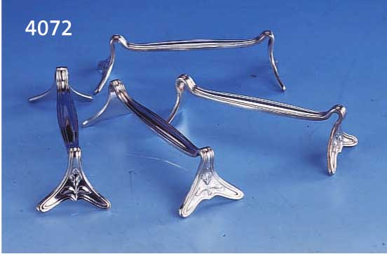 6 MESSERBÄNKCHEN, WMF UM 1900, METALL VERSILBERT, UNSIGN., FLORAL VERZIERT, L. CA. 10 CM