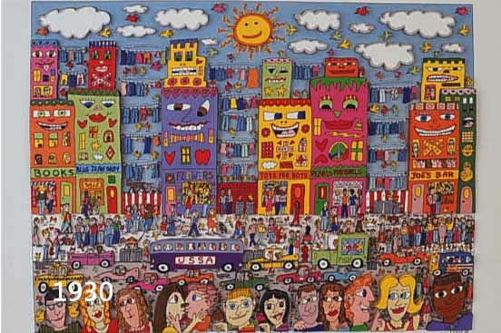 RIZZI, JAMES  BE A GOOD SPORT, DREIDIMENSIONALE FARBLITHO- GRAPHIE VON 1998, HANDSIGNIERT UND NUM. 19/350CA. 30,5 X ...