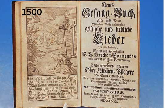 NEUES GNEUES GESANGSBUCH: GEISTLICHE UND LIEBLICHE LIEDER, OFFIZIELLES GESANGSBUCH STRAßBURG 1771, MIT 1 KUPFERSTICH, GOLDSCHNITT, 957 S., ...
