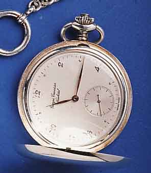 GEORGGEORGES CREVOISIER HERRENTASCHENUHR SAVONETTE, 925ER SILBER INCL. SILBERKETTE, VON AERO- WATCH, VERS. BLATT, 17 ST., BASISKAL. ETA 6498-1, ...