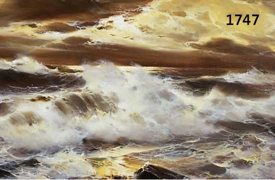 DEDERERA, ANDRé VON, GEB. 1903 IN UNGARN, BRANDUNG, ÖL/LWD., 50 X 100 CM, RAHMEN