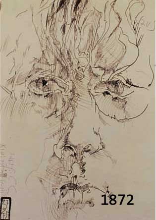 JANSJANSSEN, HORST, 1929-1995, SELBSTBILDNIS, LITHOGRAPHIE 1975, HANDSIG., DAT., MAßE CA. 23X16.5 CM, DABEI: 3 HANDMONOGRAMMIERTE ...