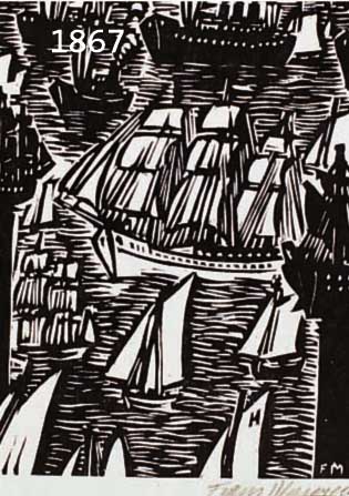 MASMASARELL, FRANZ, 1889 - 1972, 2 HOLZSCHNITTE AUS "DAS GESICHT HAMBURGS", HANDSIGN., MAßE JE CA. 13X10.5 CM, PP