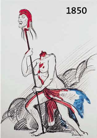 TOMI UNGERER, JEANNE D'ARC, FARBLITHOGRAPHIE, HANDSIGN., MAßE CA. 41X31 CM