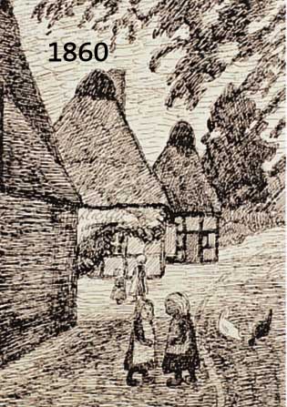 MODMODERSOHN, OTTO, 1865-1943, DORFSTRAßE, ALLEE,2 LITHOGRAPHIEN UM 1920, IM STEIN MONOGRAMM., MAßE JE CA. 18X14 CM, PP