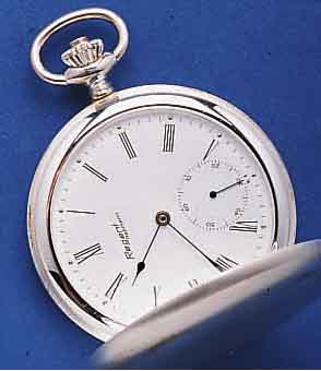 REGENTREGENT/HABMANN HERRENTASCHENUHR SAVONETTE, SCHWEIZ/DEUTSCHLAND 1999, 925ER SILBER, ORIG.- GARANTIEKARTE M. HERKUNFTSNACHW., EMAILFARB. ...