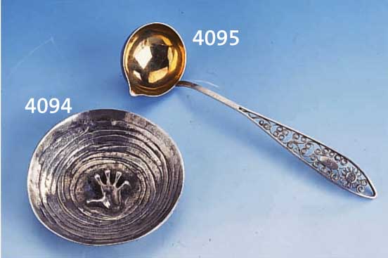 SAUSAUCENKELLE, NORDDEUTSCH UM 1810, SILBER, GRIFF MIT FILIGRANARBEIT, MONOGR., INNEN- VERGOLDET, L. CA. 20 CM