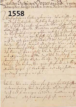 DOKUMENT CARLS VI, VON 1426, DREISEITIGE HANDGESCHRIEBENE BESITZURKUNDE, MIT PRÄGEPAPIERSIEGEL, GEBRÄUNT, FALTSPUREN