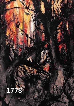 RICHTER, MAX, SONNENAUFGANG IN WINTERLICHEM WALD, GOUACHE AUF MALKARTON, CA. 36 X 27 CM, PP