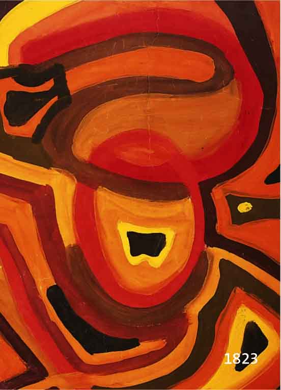 KERKOVIUS, IDA, 1879-1970, ABSTRAKTE KOMPOSITION, GOUACHE AUF PAPIER, FRÜHE ARBEIT, UNSIGNIERT, AUS DEM NACHLAß DER KÜNSTLERIN STAMMEND, ...