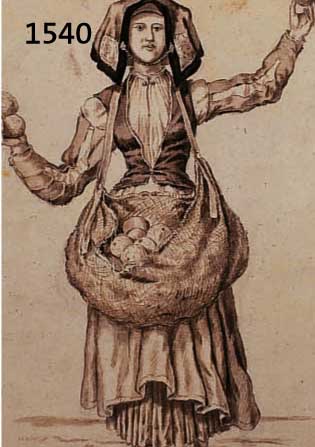 SEPIAZEICHNUNG, 18. JH., AUF PAPIER, JUNGE OBSTVERKÄUFERIN, U. GL. GER., 35 X 24 CM, RAHMENGLAS L. BESCH., LI. U. UNDEUTL. MONOGR.