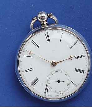 W & G HIW & G HILLS HERRENTASCHENUHR OFFEN, ENGLAND HALLMARK LONDON 1846, SILBER, SCHLÜSSELAUFZUG, STAUBSCHUTZ, EMAILBL. FEIN HAARR., ORIG.- ...