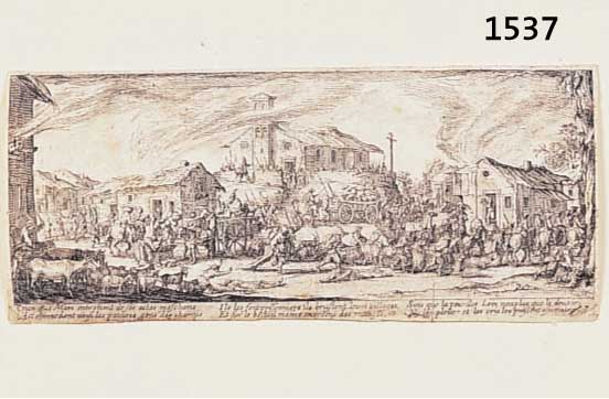 19 BLATT KUPFERSTICHE, NACH CALOT, 17. JH., VON MELCHIOR KÜSEL, LES MISERES ET LES MALHEURS DE LA GUERRE, VERSCH. SCHLACHTEN- ANSICHTEN UND ...