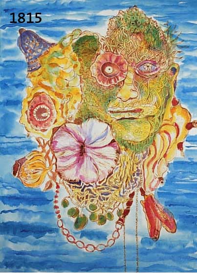 KRINNKRINNER, MICHAELA, GEB. 1915 WALDMÜNCHEN, MEISTERSCHÜLERIN OSKAR KOKOSCHKAS, HIER: WILDER MANN, AQUARELLIERTE RADIERUNG, HAND- SIGN., NUM. ...