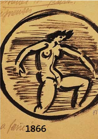 MASMASEREEL, FRANS, 1889 - 1972, TUSCHEZEICHNUNG, ENTWURF FÜR EINEN TELLER, MONOGR., CA. 13,5 X 10,5 CM, PP, U.GL., R.