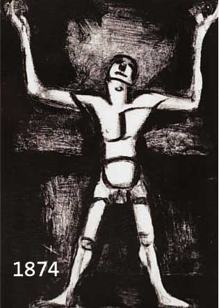 ROUROUAULT, GEORGES, LITHOGRAPHIE VON 1927, IM DRUCK SPIEGEL- SCHRIFTLICH SIGNIERT, CA. 22,5 X 16 CM